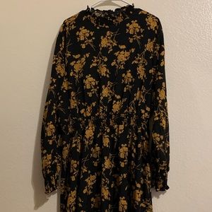 A long dress with long sleeves